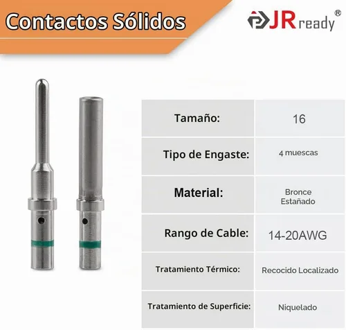 Vista 3 de JRready ST6112 DT Connector 2 Pin with 14-16AWG Solid Terminals, 3 Sets