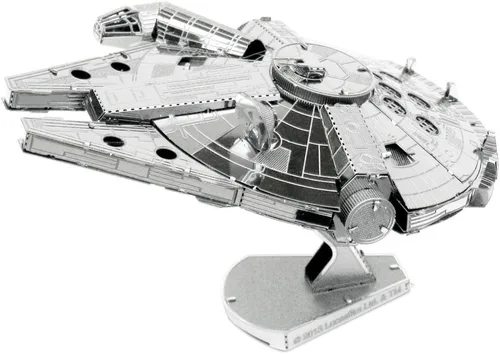 Vista 2 de Juego de 3 modelos de Metal Earth 3D Star Wars Halcón Milenario - R2-D2 - X-Wing Starfighter