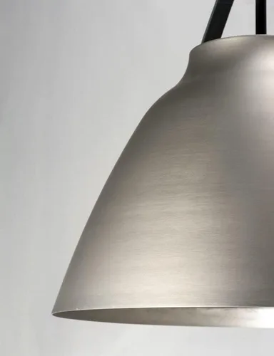 Vista 5 de Maxim 11356TNBK - Lámpara de techo colgante escandinava de metal, 1 luz de 60 vatios, 15 pulgadas de alto x 14 pulgadas de ancho, cuero