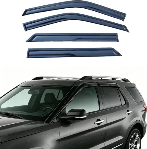 Vista 19 de Viseras adhesivas para ventana, protectores de lluvia compatibles con Toyota Rav4 2006-2012, deflector de ventana de ventilación lateral, protección