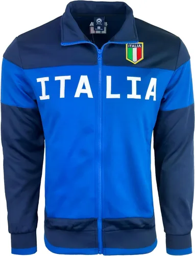 Vista 4 de Just 4 Kicks Chaqueta Italia para niño, chaqueta deportiva de fútbol Italia con cremallera completa, tallas juveniles