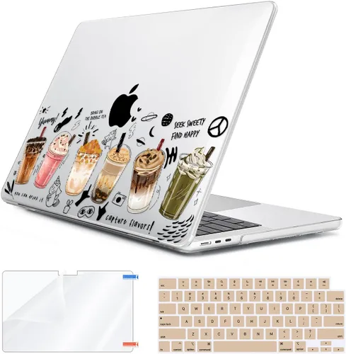 Vista 19 de Compatible con MacBook Air 2026 2025 2024-2022 de 13.6 pulgadas M5 A3449 M4 A3240 M3 A3113 M2 A2681 con Touch ID, carcasa rígida de plástico, hoja