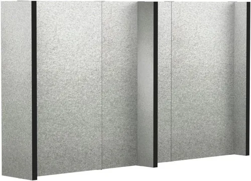Vista 57 de EverPanel - Kit de pared modular de 7 x 7 pies, color azul oscuro SoundSorb con ribete negro, divisor de habitación, paneles de pared entrelazados