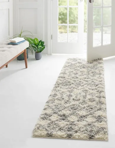 Vista 40 de Unique Loom Moroccan Trellis Shag Collection - Alfombra de área - Meknes (2 pies 2 pulgadas x 3 pies 1 pulgada, rectangular, marrón claro/marfil)