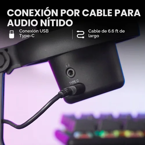 Vista 2 de HyperX DuoCast - Micrófono condensador USB RGB para PC, PS5, PS4, Mac, montaje de choque de bajo perfil, cardioide, omnidireccional, filtro pop