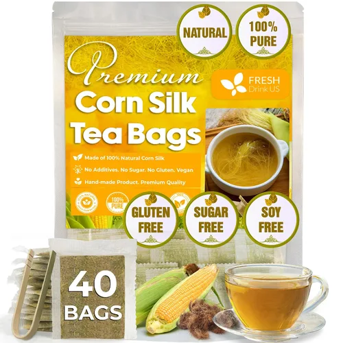 Vista 17 de FreshDrinkUS, 40 bolsas de té de raíz de bardana premium, 100% natural y puro de raíz de bardana. Fabricado con bolsas de té de material natural.