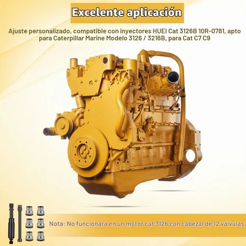 Vista 2 de Yoursme Herramienta de instalación de extracción de copa de manga inyector con kit de piezas para Caterpillar Cat 3126B C7 C9 con inyectores