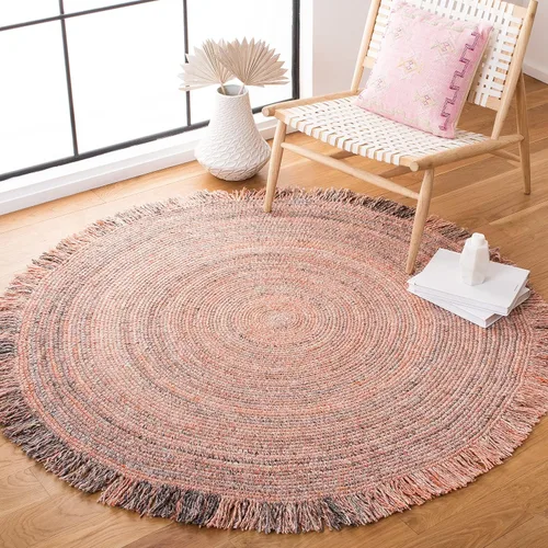 Vista 11 de SAFAVIEH Colección trenzada BRD275Z - Alfombra redonda de 4 pies, color negro/marfil, hecha a mano para entrada, vestíbulo, sala de estar