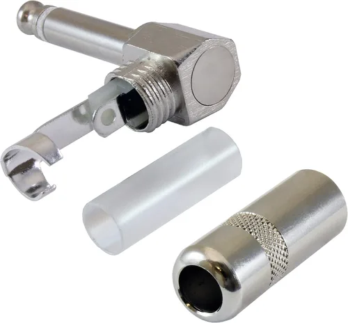 Vista 5 de GLS Audio Enchufes de ángulo recto de 1/4 de pulgada TS Mono, estilo resistente para cables de altavoz, cables de conexión, serpientes, enchufe