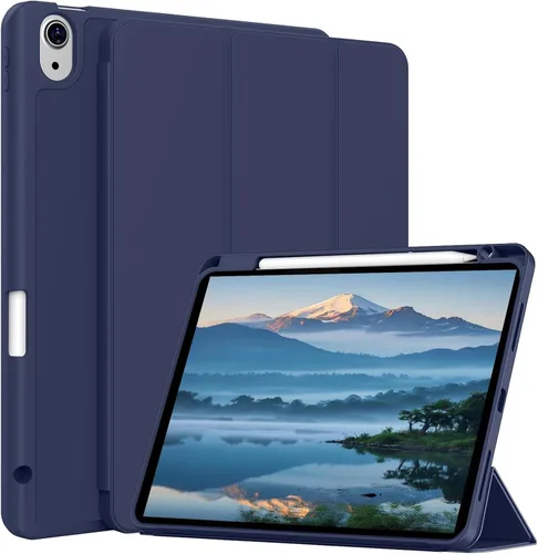 Vista 9 de Funda para iPad Air de 11 pulgadas M3/M2 (2025/2024), iPad Air 5/4 (2022/2020 5ª/4ª generación de 10.9 pulgadas) con soporte para lápiz, soporte