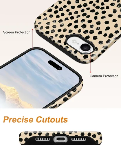 Vista 491 de Jusy Funda compatible con MagSafe con estampado de caparazón de tortuga marrón para iPhone 7/8/SE, cubierta protectora de TPU suave magnética