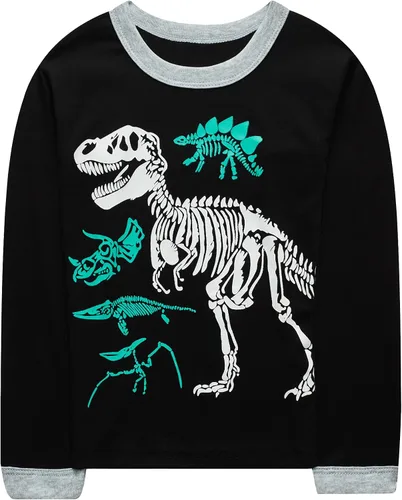 Vista 6 de Golduck Conjunto de pantalones de algodón de dinosaurio para niños con estampado completo