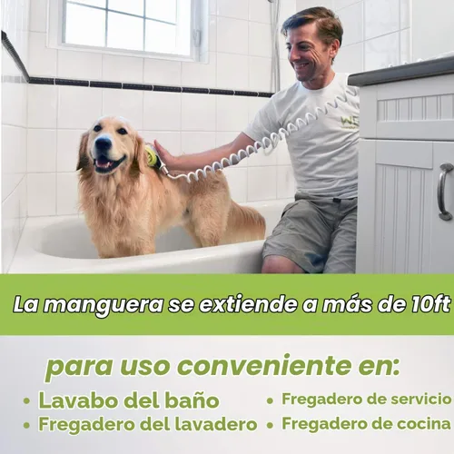 Vista 7 de Wondurdog Accesorio rociador de grifo para lavado de perros, se adapta a