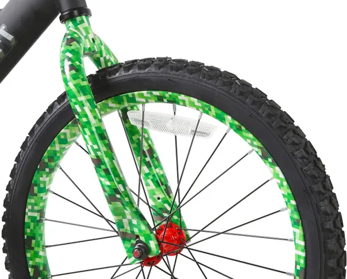 Vista 10 de Minecraft 18-Inch Kids Bike - Unisex Bike with Creeper Graphics, Coaster Brake, Adjustable Seat, Removable Training Wheels, Ages 6-9, 42”-53” Tall