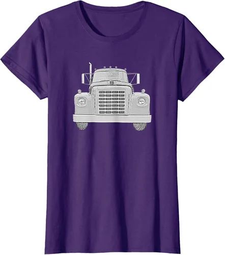 Vista 8 de Camiseta clásica de camión pesado International Harvester IH Loadstar, Negro, S
