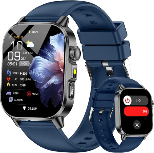 Vista 11 de Yowow BIT Reloj inteligente para hombres y mujeres con pantalla HD de 2.0 pulgadas, monitor de sueño de frecuencia cardíaca y oxígeno de presión