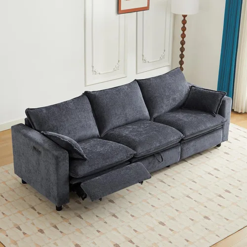 Vista 10 de GUEAPY Cloud Couch Sofá Reclinable Eléctrico - Sofás Seccionales Reclinables de Gran Tamaño Color Crema, Sofá/Sillón Reclinable Eléctrico Moderno