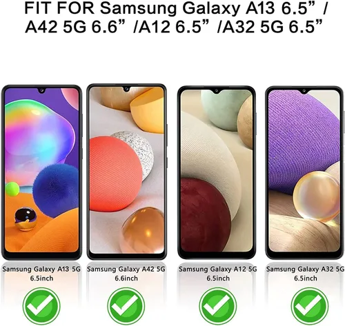 Vista 2 de NC [Paquete de 2] Protector de pantalla de privacidad para Samsung Galaxy A33 /A42 /A32 /A12/A13 5G/A02S/A03S vidrio templado, antirreflejos