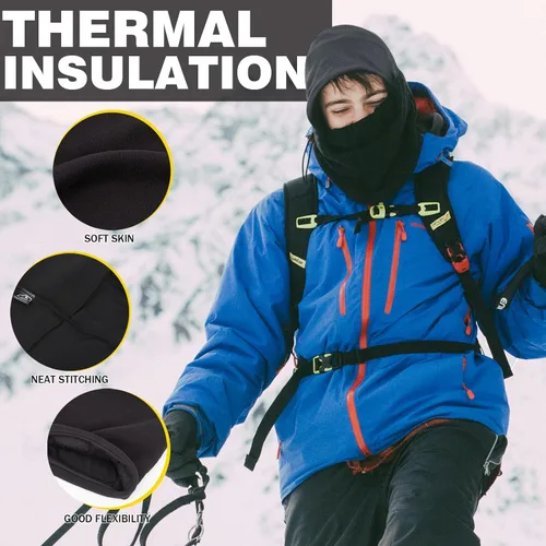 Vista 5 de XURIGOX Multifuncional Headwear Invierno Cuello Calentadores Polaina Cuello Polaina A Prueba De Viento Cubierta De La Cara Pas