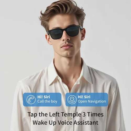 Vista 7 de Lentes inteligentes con Bluetooth, 2 en 1 magnéticos, bloqueo de luz azul y UV400, gafas Bluetooth para hombres/mujeres con asistente de voz, gafas