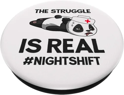 Vista 2 de Funny Nightshift Nurse PopSockets Grip for Late Shift Nurses - PopSockets Grip and Stand for Phones and Tablets