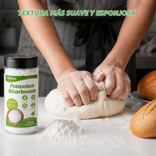 Vista 4 de Bicarbonato de potasio de 11 onzas, polvo de potasio 100% puro de grado alimenticio Carbonato de potasio para hornear, plantas, pasteles