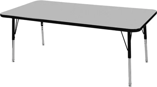 Vista 7 de Norwood Commercial Furniture - Mesa de actividades para el aula de altura ajustable para niños y adultos, mesa de actividades cuadrada