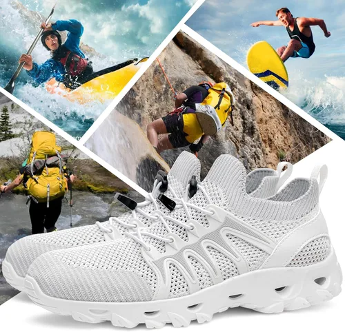 Vista 6 de Alibress Zapatos de agua para mujeres y hombres, zapatos acuáticos de secado rápido, zapatos de agua para senderismo, zapatos de playa para mujer
