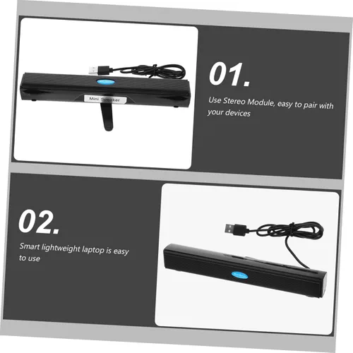 Vista 4 de TEHAUX -19 Altavoz Mini Barra De Sonido Módulo Estéreo 360 ° Sonido Surround Compatible Tv Tablet