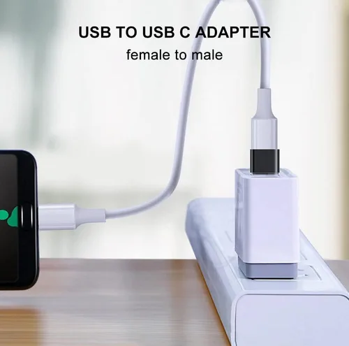Vista 5 de Adaptador USB C a USB A, USBC macho a una hembra 3.0 OTG MacBook Pro/Air, convertidor USB tipo C Thunderbolt 3 para Apple iPhone 16 15, unidad