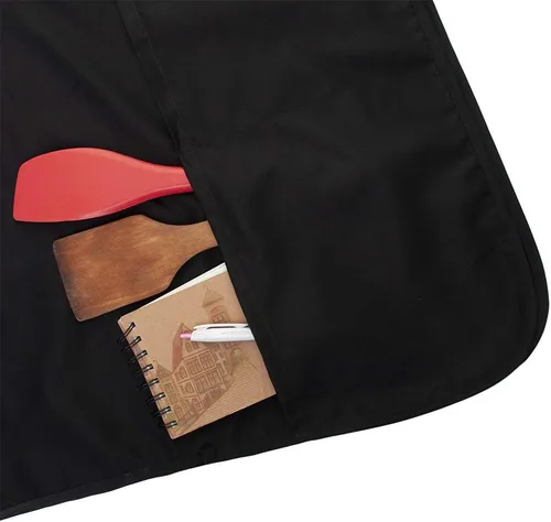 Vista 3 de TOPTIE Delantal unisex bordado aduana del chef de la cocina del chaleco del zapatero, uniforme de trabajo de la preparación de la pintura del arte