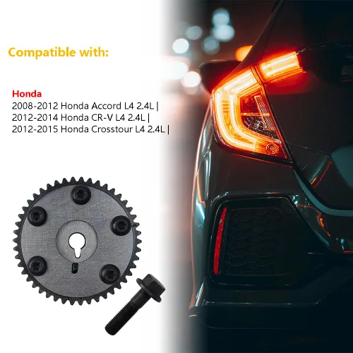 Vista 3 de Distribución de la válvula variable del motor (VVT) Engranaje del piñón Phaser del árbol de levas Apto para Honda 2008-2012 Accord, 2012-2014