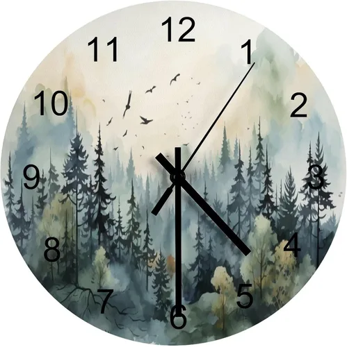 Vista 11 de Reloj de Pared de Flores Silencioso Sin Tictac Operado por Batería, Caricatura de los 70s Linda Flor Abstracta Pastel Margarita Reloj Floral
