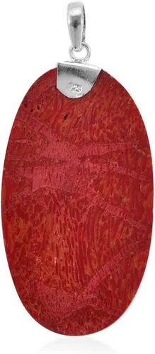 Vista 4 de SHOP LC 925 plata esterlina declaración rojo coral colgante para mujeres joyería regalos joyería regalos día de San Valentín, Metal