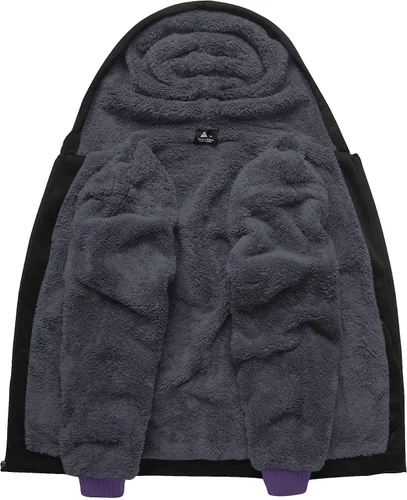 Vista 55 de SCODI Sudaderas con capucha para hombre, forro polar pesado, cremallera completa, forro de sherpa grueso, chaqueta con capucha