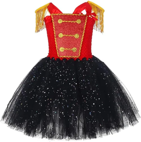 Vista 3 de Disfraz de árbol de Navidad para niñas, disfraz de cosplay con vestido de tul LED iluminado, accesorios de Navidad, ropa de fiesta