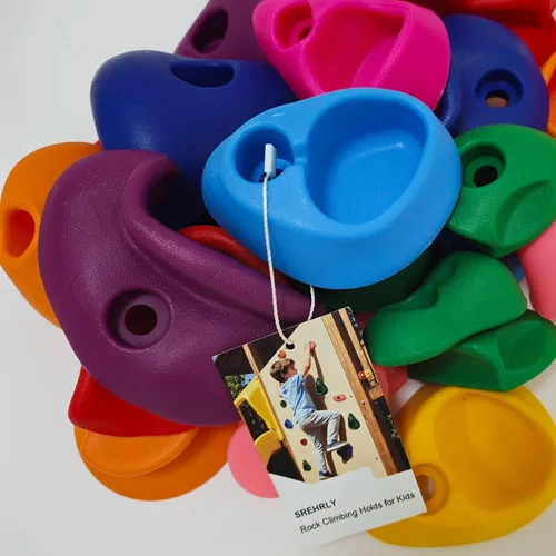 Vista 9 de 20 piezas de pared de escalada en roca para niños, agarres de pared de escalada en roca, kits de agarres de pared de escalada para adultos que