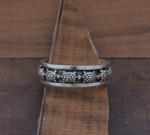 Vista 17 de Boho Spinner Ring, Mothers Day Gift, Silver 925 Women Ring, Sterling Silver 925 Ring, Fidget Spinner Ring,Women Silver Anxiety Ring