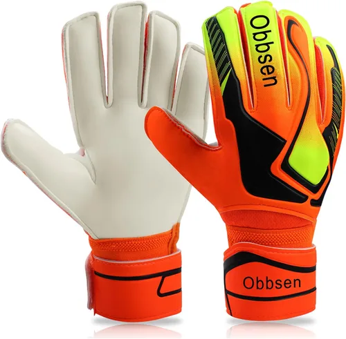 Vista 12 de Guantes de portero de fútbol con espinas para los dedos, guantes de portero de fútbol para niños, jóvenes y adultos, agarre fuerte antideslizante