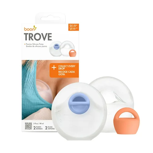 Vista 10 de Boon Trove Extractor de leche manual de silicona – Colector de leche pasivo – Extractor de leche manos libres para lactancia – Esenciales