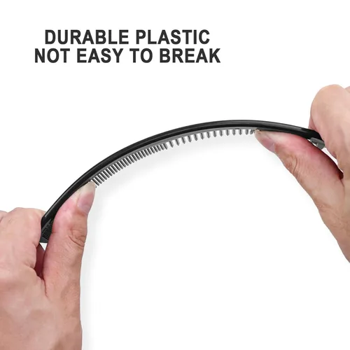 Vista 3 de Paquete de 30 peines negros a granel, peine de bolsillo para cabello de doble diente de 7 pulgadas, envueltos individualmente, peines a granel