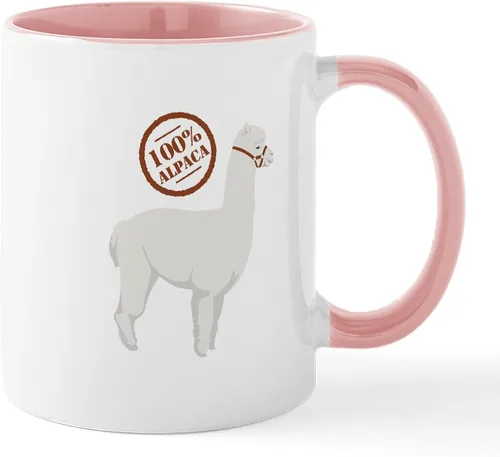 Vista 13 de CafePress 100% Alpaca Mugs Taza de café de cerámica de 11 oz (11.0 fl oz)