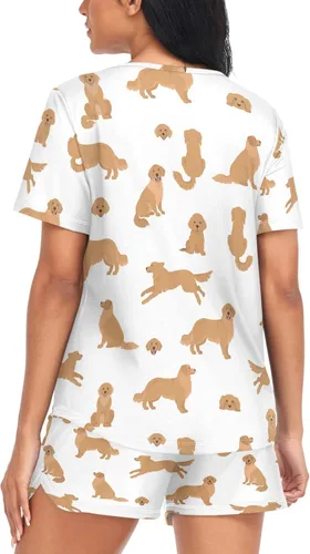 Vista 5 de vvfelixl Conjunto de pijama para mujer, Staffordshire Bull Terrier, ropa de dormir para mujer, talla S