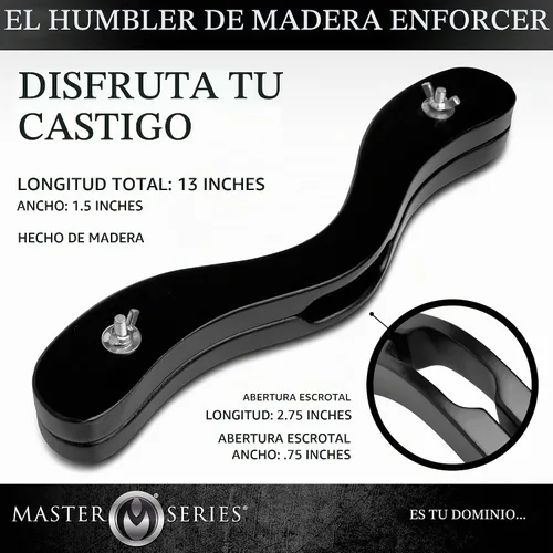Vista 3 de Sujetador de testículos The Enforcer de madera, marca Master Series