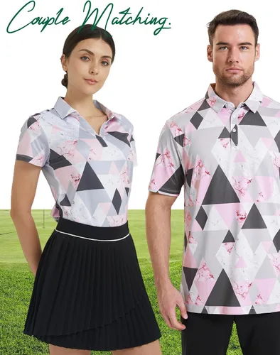 Vista 2 de Polo de golf para hombre, polo de golf de secado rápido y rendimiento destacado para hombre