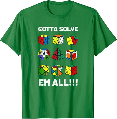 Vista 49 de Competitive Puzzle Cube Gotta Solve Em All Speed Cubing T-Shirt Asphalt Grey