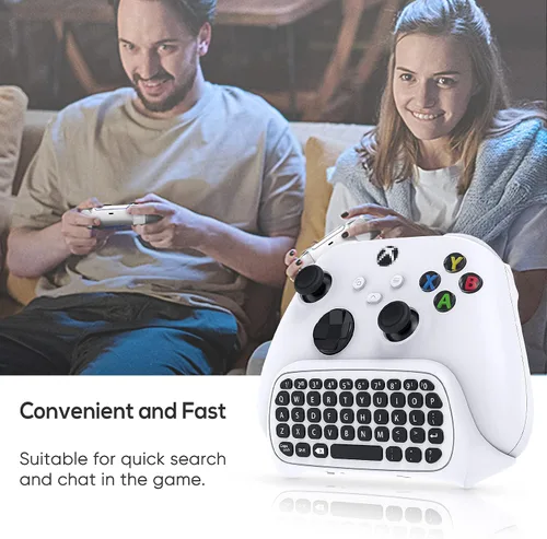 Vista 7 de Teclado de control para Xbox Series X S para Xbox One One S teclado inalámbrico Bluetooth para juegos con receptor USB altavoz integrado y conector