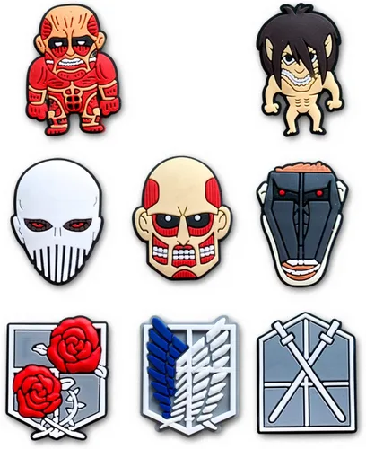 Vista 6 de 25 dijes de zapatos de anime para sandalias de cocodrilo, accesorios de anime para adultos, mujeres y hombres, recuerdos de fiesta, Metal