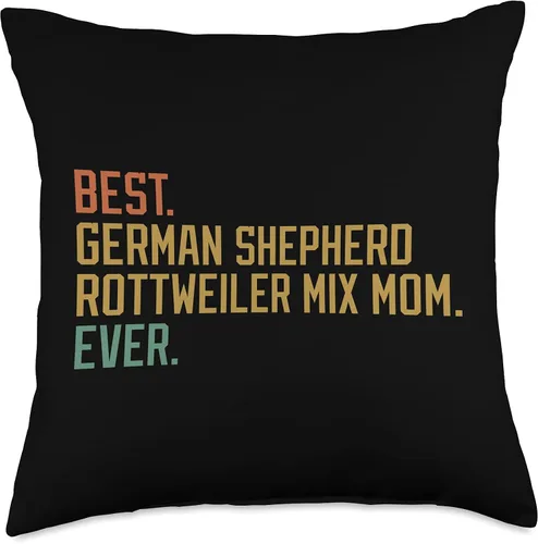 Vista 5 de Canine Laundry Best German Shepherd Rottweiler Mix Mom Ever Dog Breed - Almohada para cachorros, 16 x 16 pulgadas, multicolor