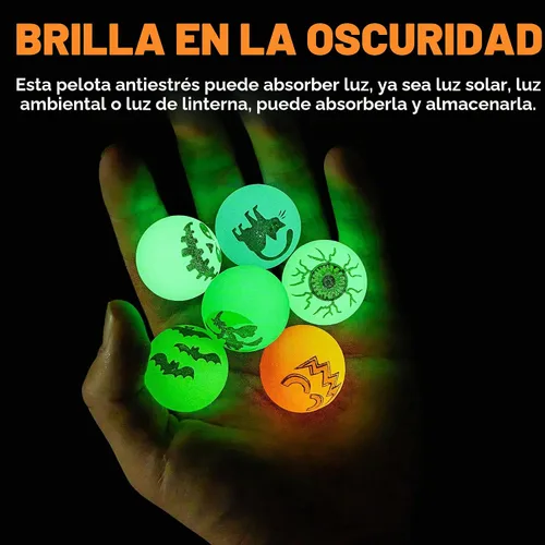 Vista 5 de JOYIN - 72 bolas hinchables de Halloween, bolas que brillan en la oscuridad, globos oculares para decoraciones de fiesta de Halloween, rellenos